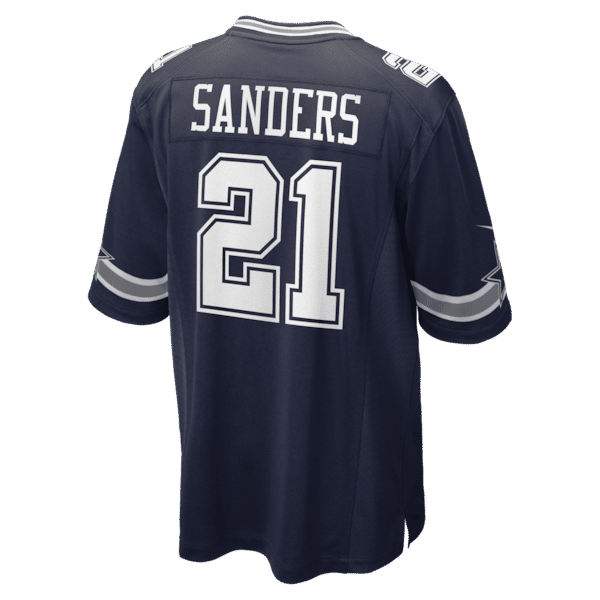 Custom Deion Sanders Dallas Cowboys Team Retired Player Game Jersey Navy