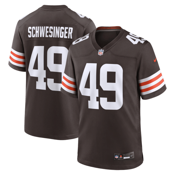 Custom Carson Schwesinger Cleveland Browns Game Jersey Brown