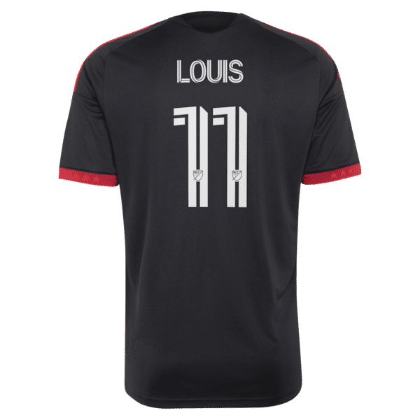 Customized Louis Munteanu D.C. United 2026 Black-and-Red Kit Replica Jersey Black