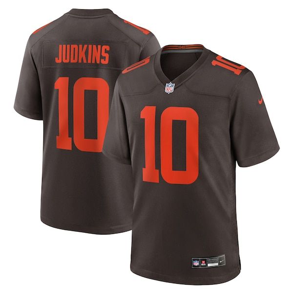Custom Quinshon Judkins Cleveland Browns Alpha Dawg Game Jersey Brown