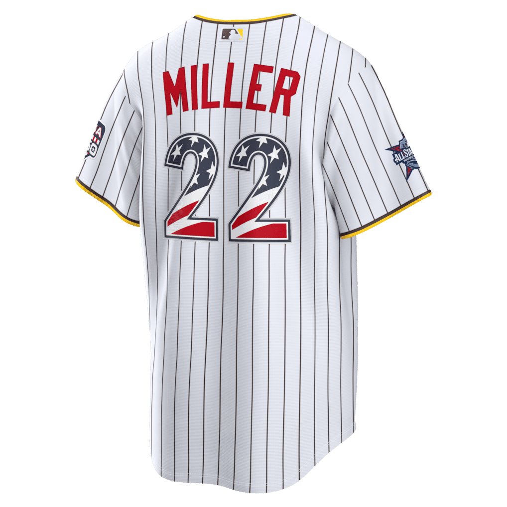 Custom Mason Miller San Diego Padres 2026 All-Star Edition Stars & Stripes Stadium Jersey White