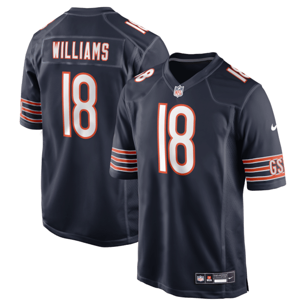 Custom Caleb Williams Chicago Bears Game Jersey Navy
