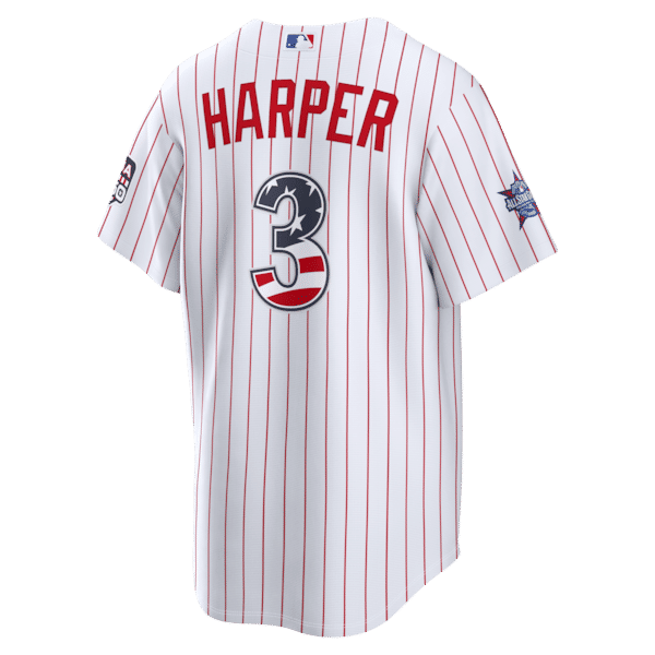 Custom Bryce Harper Philadelphia Phillies 2026 All-Star Game White Stadium Jersey