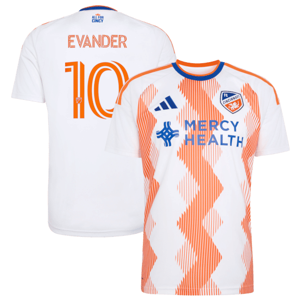 Customized Evander Da Silva Ferreira FC Cincinnati 2026 The Seven Hills Kit Replica Jersey White