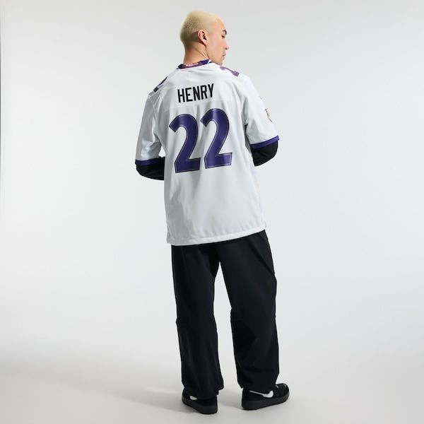 Custom Derrick Henry Baltimore Ravens Game Jersey White