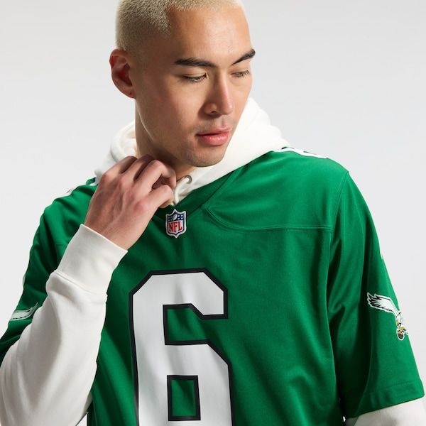 Custom DeVonta Smith Philadelphia Eagles Alternate Game Jersey Kelly Green