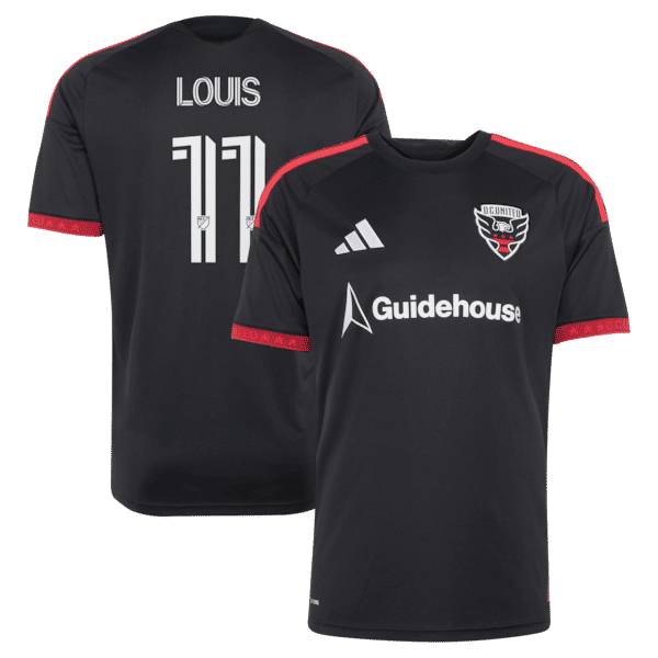 Customized Louis Munteanu D.C. United 2026 Black-and-Red Kit Replica Jersey Black
