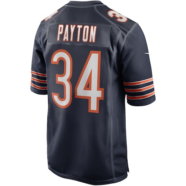 Custom Walter Payton Chicago Bears Game Retired Player Jersey Navy