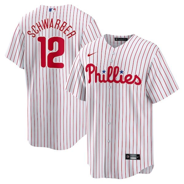 Custom Kyle Schwarber Philadelphia Phillies Home Replica Jersey White