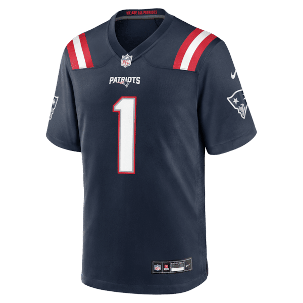 Custom A.J. Brown New England Patriots Game Jersey Navy
