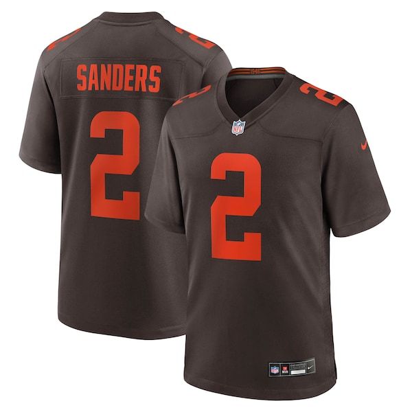 Custom Shedeur Sanders Cleveland Browns Alternate Game Jersey Brown