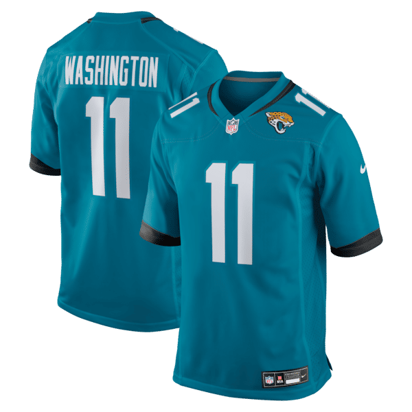 Custom Parker Washington Jacksonville Jaguars Game Jersey Teal