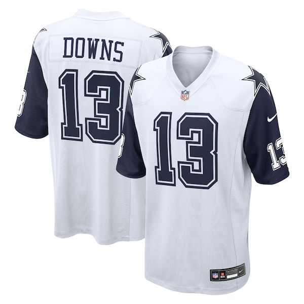 Custom Caleb Downs Dallas Cowboys 2026 NFL Draft First Round Pick No. 11 Game Jersey White