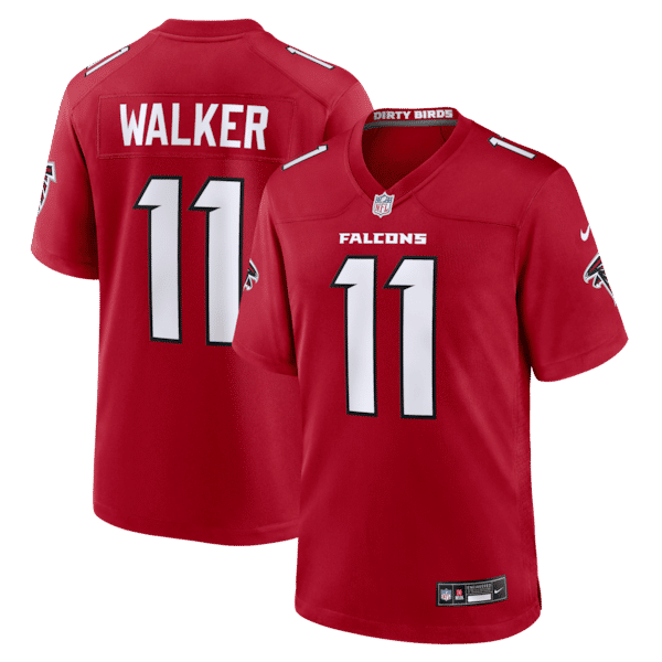 Custom Jalon Walker Atlanta Falcons Game Jersey Red