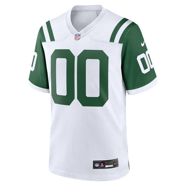 Custom New York Jets Classic Alternate Custom Replica Jersey White