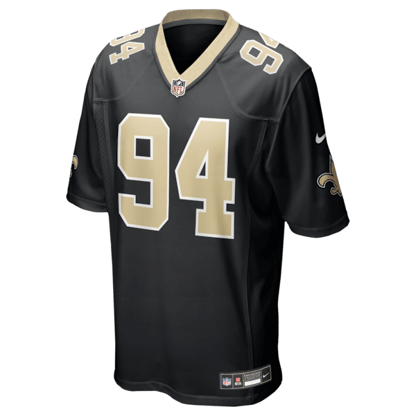 Custom Cameron Jordan New Orleans Saints Game Jersey Black