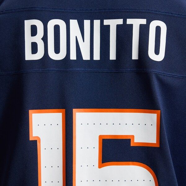 Custom Nik Bonitto Denver Broncos Alternate Game Jersey Navy