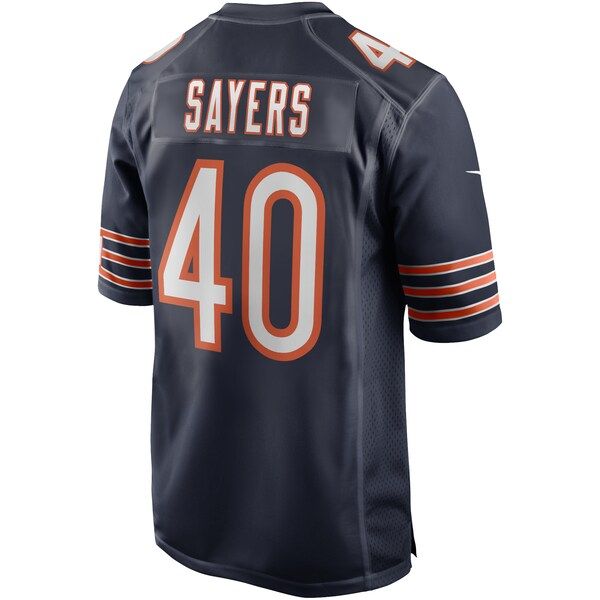 Custom Gale Sayers Chicago Bears Retired Player Game Jersey Navy