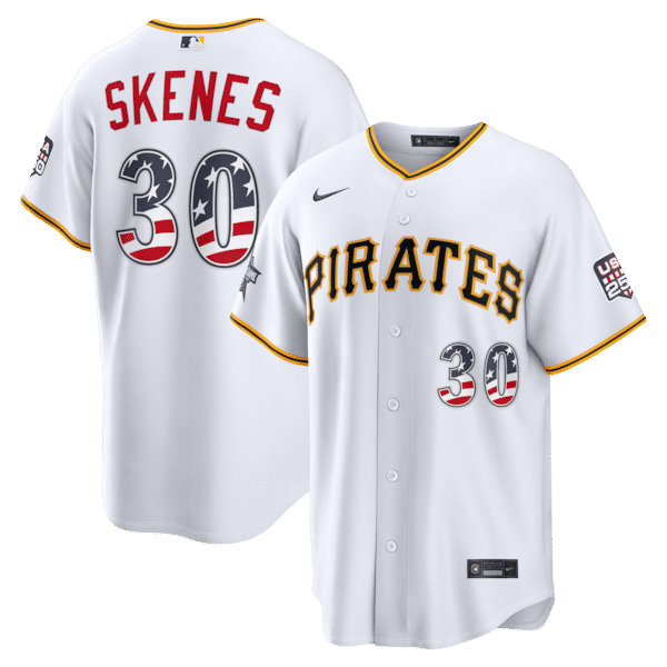 Custom Paul Skenes Pittsburgh Pirates 2026 All-Star Game Stars & Stripes Stadium Jersey White