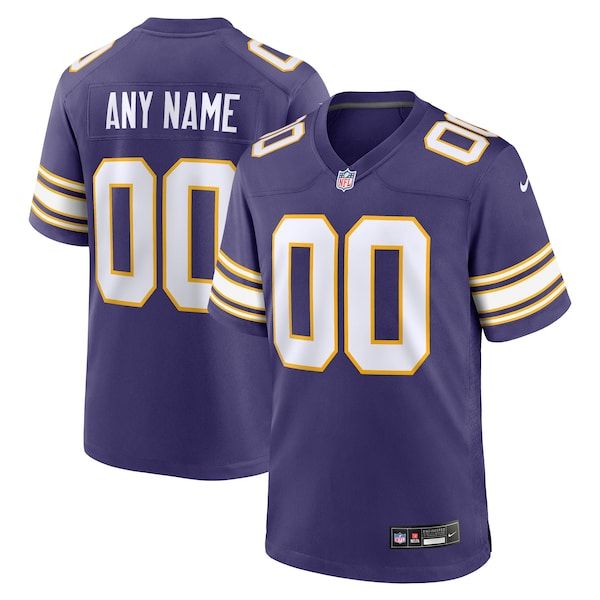 Custom Minnesota Vikings Custom Game Jersey Purple