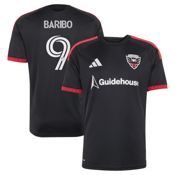 Customized Tai Baribo D.C. United 2026 Black-and-Red Kit Replica Jersey Black