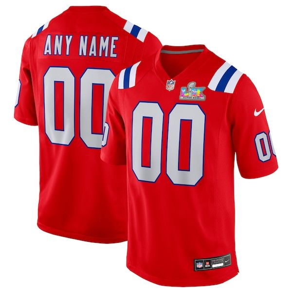 Custom New England Patriots Custom Game Jersey Red