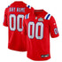 Custom New England Patriots Custom Game Jersey Red