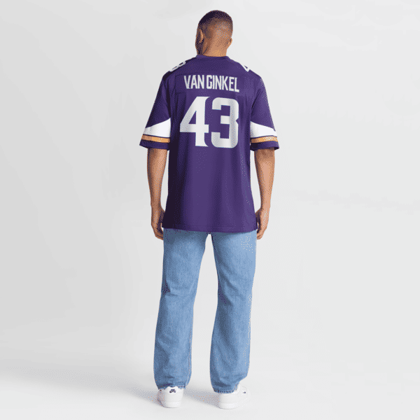 Custom Andrew Van Ginkel Minnesota Vikings Game Jersey Purple