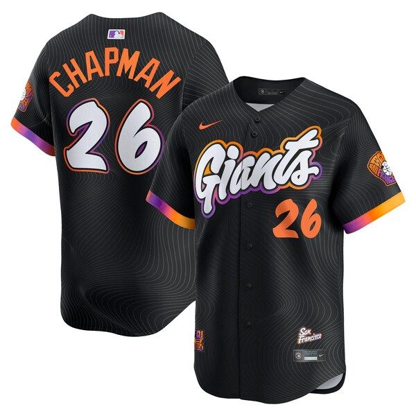 Custom Matt Chapman San Francisco Giants 2025 City Connect Limited Jersey Anthracite
