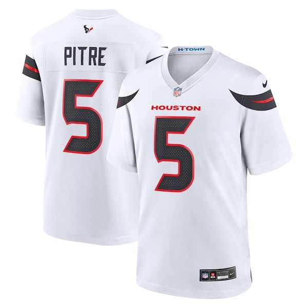 Custom Jalen Pitre Houston Texans Game Jersey White