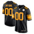 Custom Pittsburgh Steelers Custom Game Jersey Black