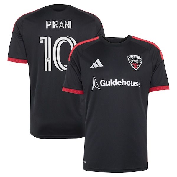 Customized Gabriel Pirani D.C. United 2026 Black-and-Red Kit Replica Jersey Black