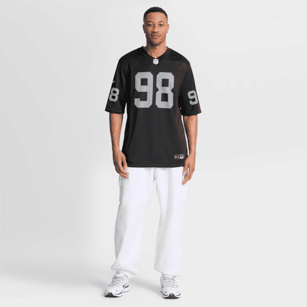 Custom Maxx Crosby Las Vegas Raiders Game Jersey Black