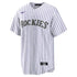 Custom Hunter Goodman Colorado Rockies Home Replica Jersey White