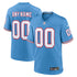 Custom Tennessee Titans Oilers Throwback Custom Game Jersey Light Blue