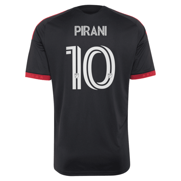 Customized Gabriel Pirani D.C. United 2026 Black-and-Red Kit Replica Jersey Black