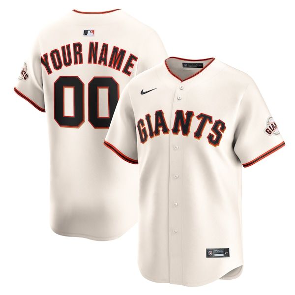 Custom San Francisco Giants Home Limited Custom Jersey Cream