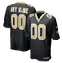 Custom New Orleans Saints Custom Game Jersey Black