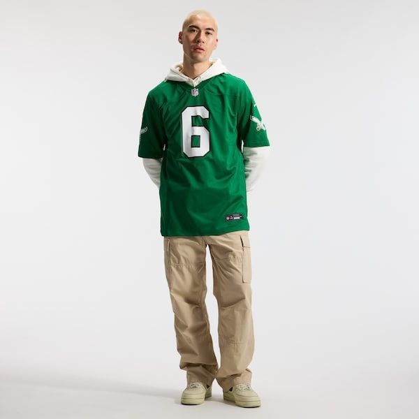 Custom DeVonta Smith Philadelphia Eagles Alternate Game Jersey Kelly Green