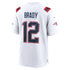 Custom Tom Brady New England Patriots Retired Game Jersey White