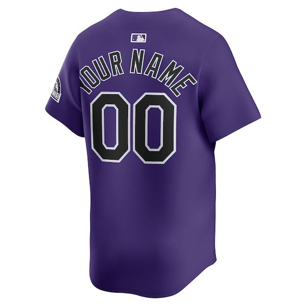 Custom Colorado Rockies Alternate Limited Custom Jersey Purple