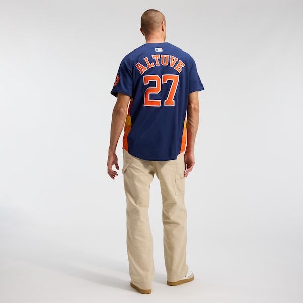 Custom Jose Altuve Houston Astros Alternate Limited Player Jersey Navy