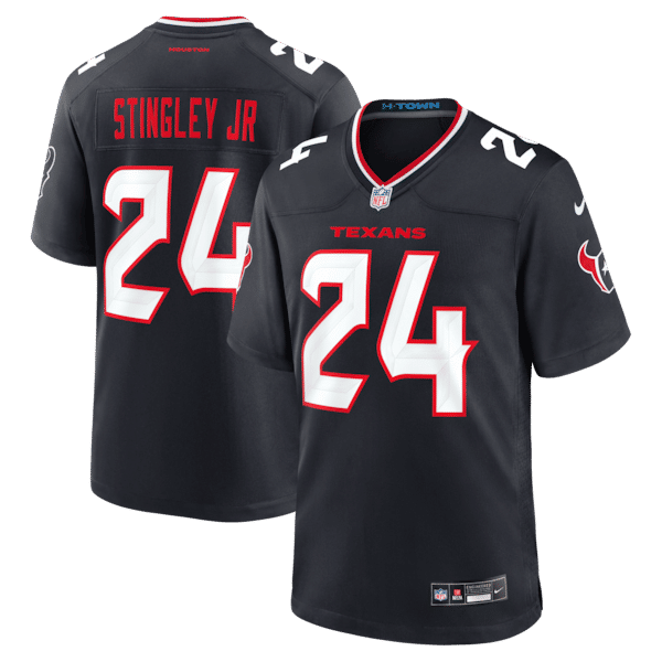 Custom Derek Stingley Jr. Houston Texans Game Jersey Navy