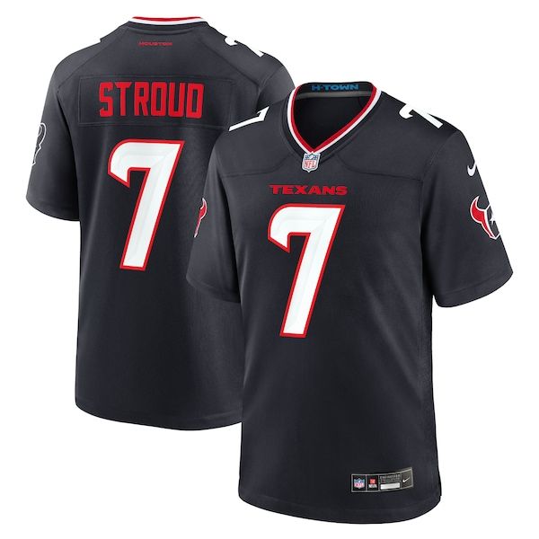 Custom C.J. Stroud Houston Texans Game Jersey Navy
