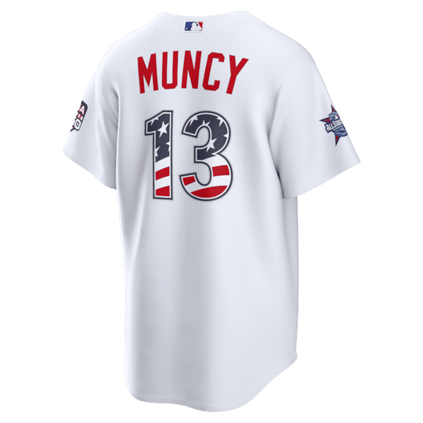 Custom Max Muncy Los Angeles Dodgers 2026 All-Star Edition Stars & Stripes White Stadium Jersey