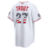 Custom Mike Trout Los Angeles Angels 2026 All-Star Edition Stars & Stripes Stadium Jersey White
