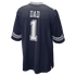 Custom Number 1 Dad Dallas Cowboys Game Jersey Navy