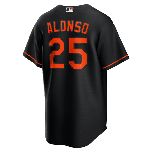 Custom Pete Alonso Baltimore Orioles Alternate Replica Jersey Black