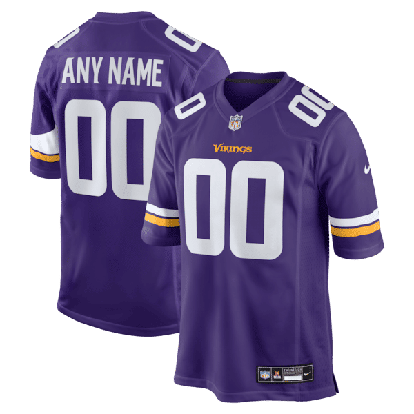Custom Minnesota Vikings Custom Game Jersey Purple