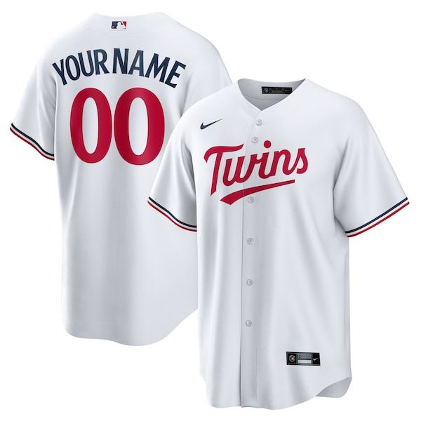 Custom Minnesota Twins Home Replica Custom Jersey White